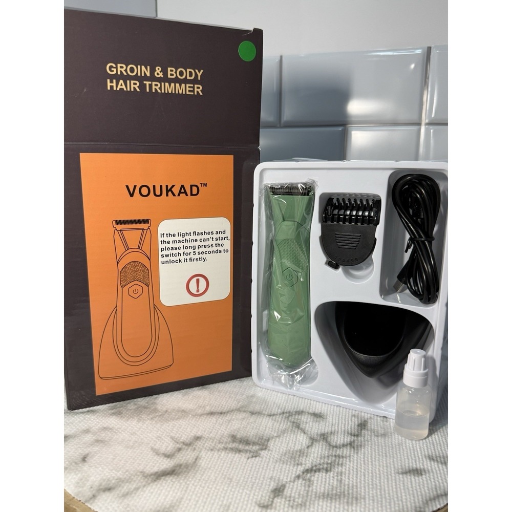 Groin & Body Hair Trimmer Men & Women, Waterproof, Rechargeable/Charging Stand